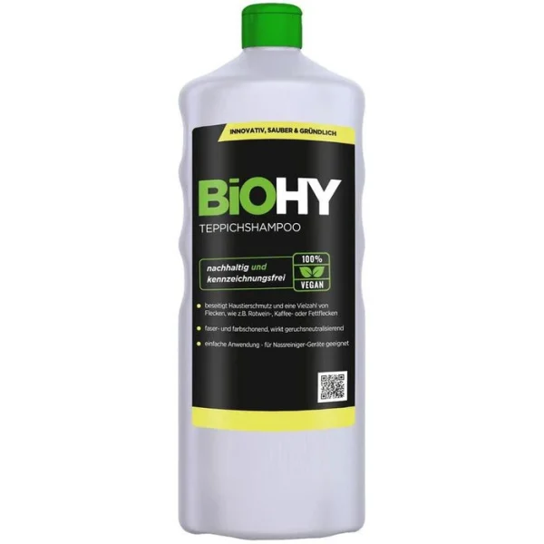 BiOHY Teppichreiniger 012-001, 100% Vegan, Bio-Konzentrat, 1 Liter 1