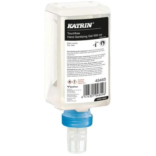 Katrin Desinfektionsmittel Hand Sanitizing Gel, 48465, Händedesinfektionsgel, Alkoholisch, 500 Ml 1