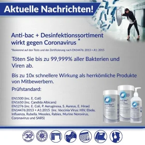 AF Anti-bac+, ABHHR500, Händedesinfektionsgel, Sanitizing Hand Rub, 500ml, Desinfektionsmittel Bright 13