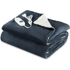 Navaris Heizdecke Snuggy, Mit Ärmeln, Dunkelblau, 9 Temperaturen, Abschaltautomatik, 195 X 125cm Factory Preis 12